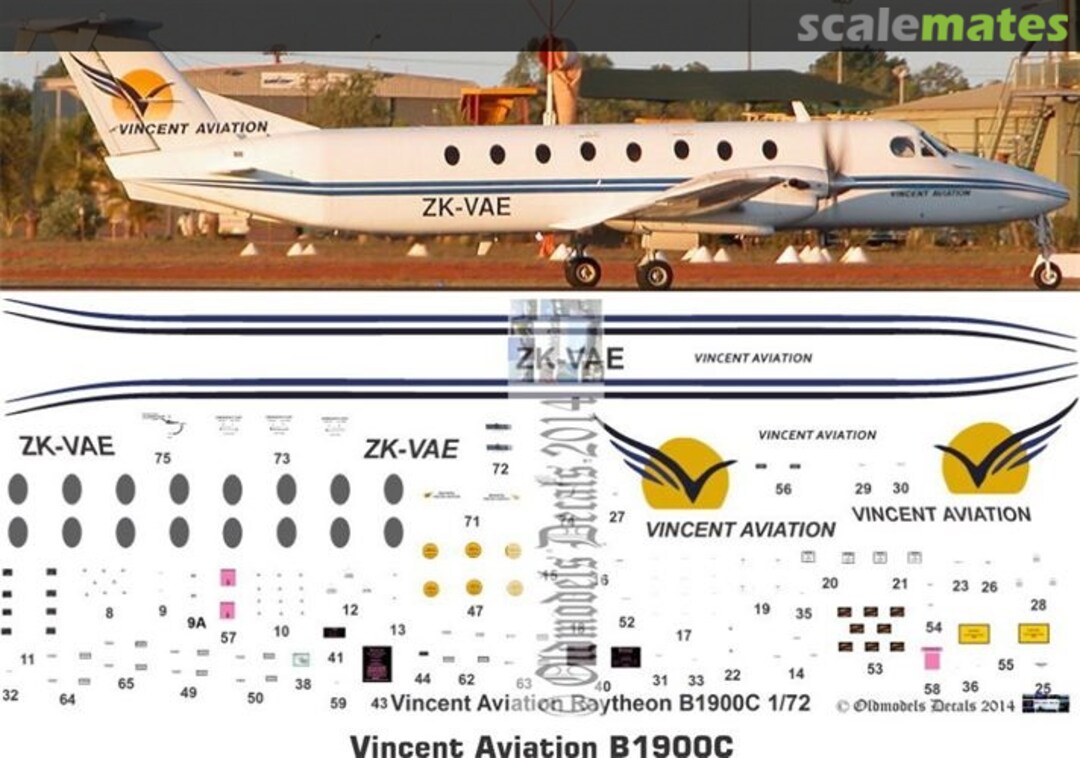 Boxart Vincent Aviation B1900C OMD0239 Oldmodels Decals Boxart Vincent Aviation B1900C OMD0239 Oldmodels Decals