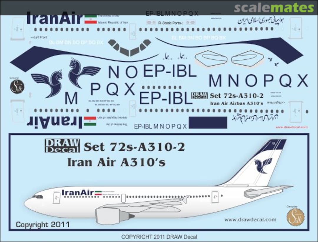 Boxart Airbus A310-203, A310-304 72s-A310-2 Draw Decal Boxart Airbus A310-203, A310-304 72s-A310-2 Draw Decal