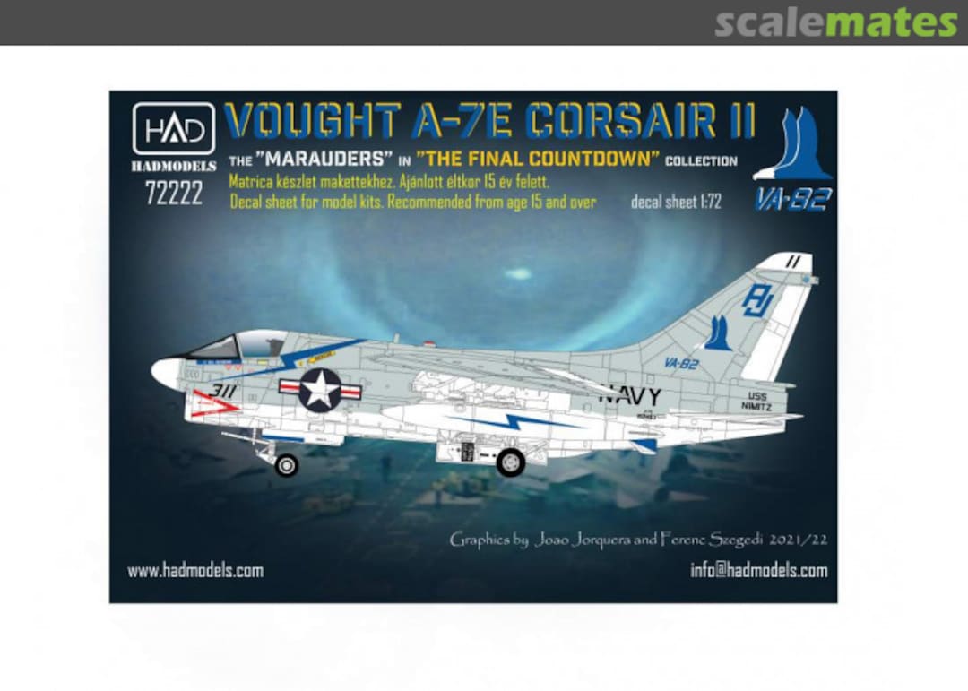 Boxart Vought A-7E Corsair II VA-82 72222 HADmodels Boxart Vought A-7E Corsair II VA-82 72222 HADmodels