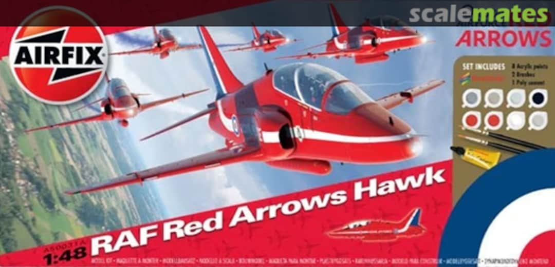 Boxart RAF Red Arrows Hawk A50031A Airfix Boxart RAF Red Arrows Hawk A50031A Airfix