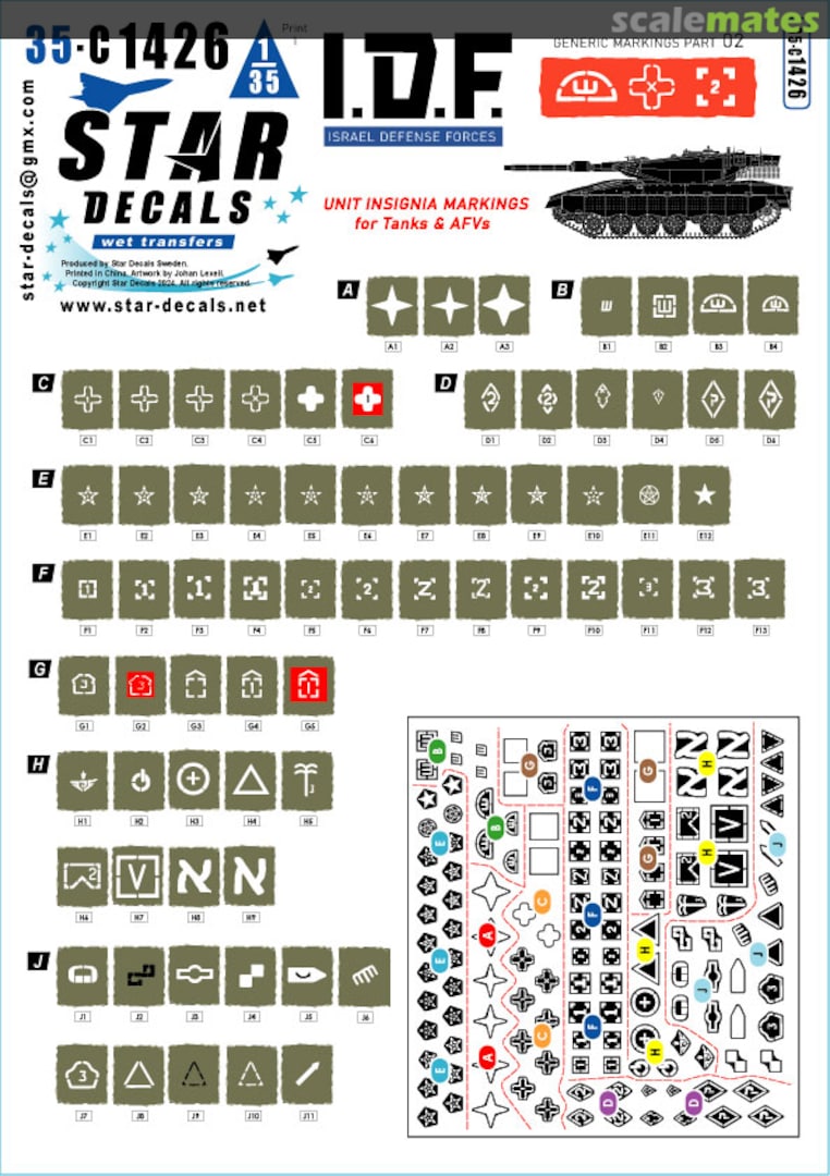 Boxart IDF Generic Markings #2 35-C1426 Star Decals Boxart IDF Generic Markings #2 35-C1426 Star Decals
