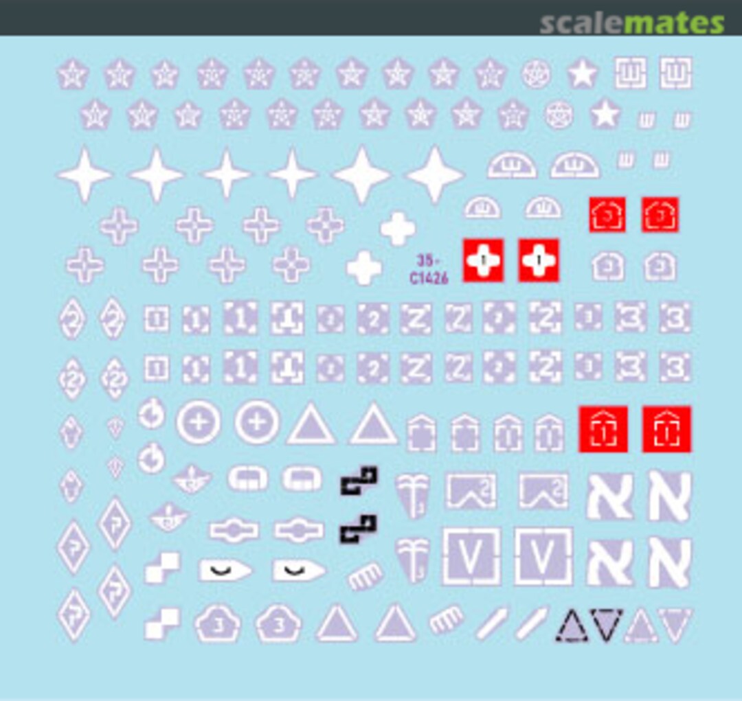 Contents IDF Generic Markings #2 35-C1426 Star Decals Contents IDF Generic Markings #2 35-C1426 Star Decals