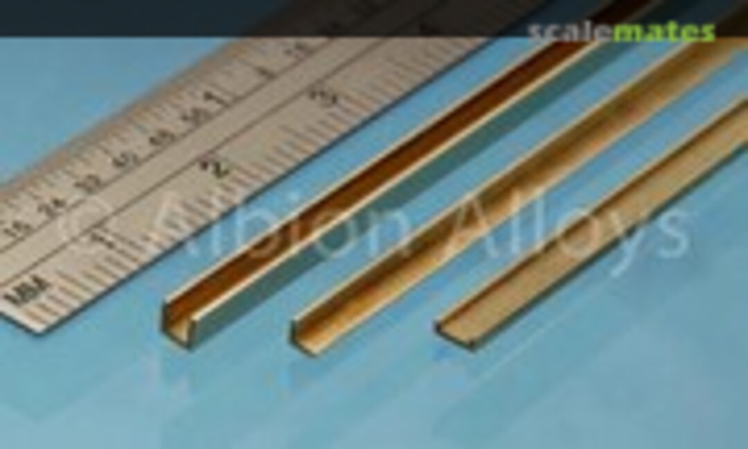 No Brass U Channel / 1.5mm x 1.5mm x 1.5mm (Albion Alloys UC2) UC2