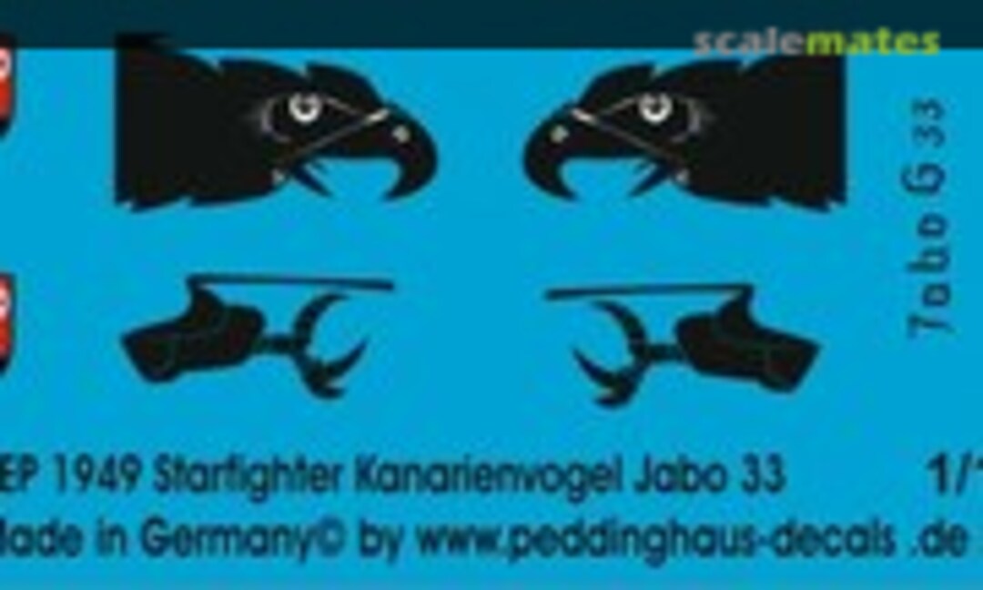 1:144 Starfighter Kanarienvogel Jabo 33 (Peddinghaus-Decals EP 1949) EP 1949