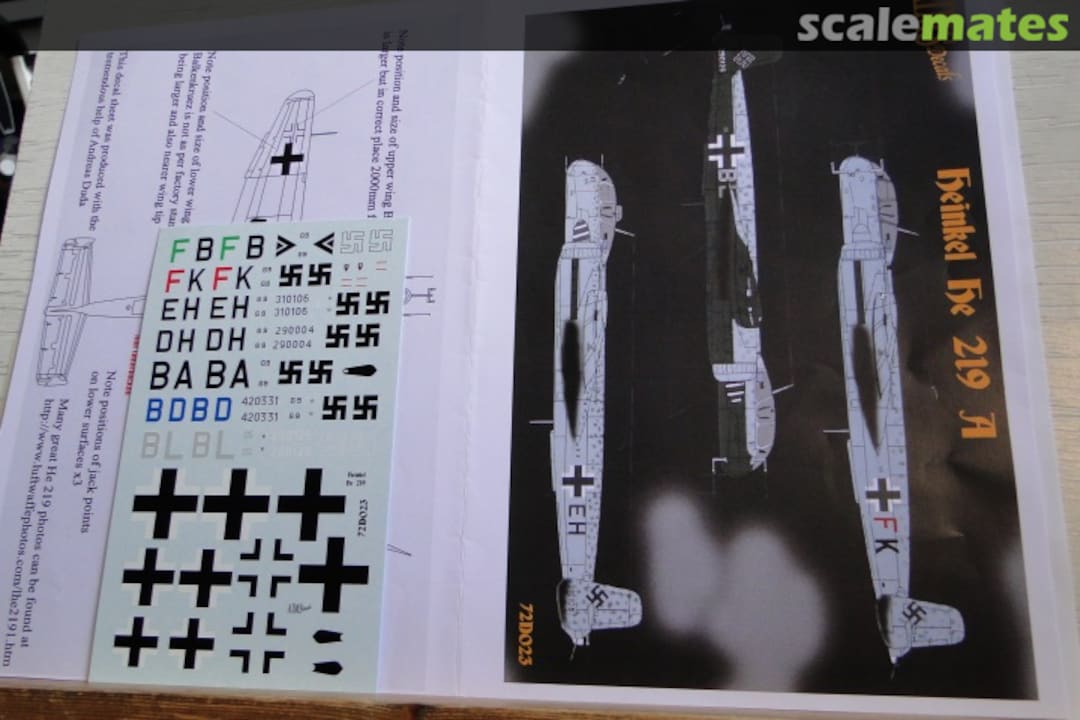 Boxart Heinkel He-219 A 72D023 AIMS Boxart Heinkel He-219 A 72D023 AIMS