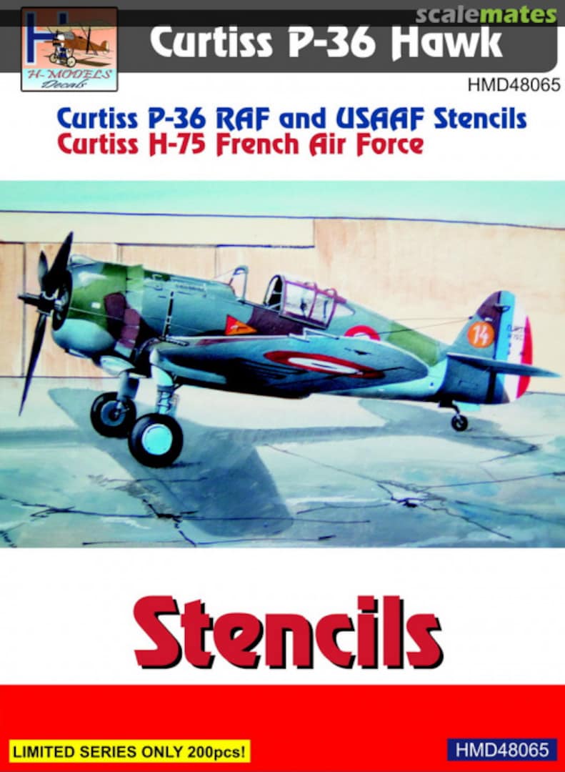 Boxart Curtiss P-36 Stencils HMD48065 H-Models Decals Boxart Curtiss P-36 Stencils HMD48065 H-Models Decals