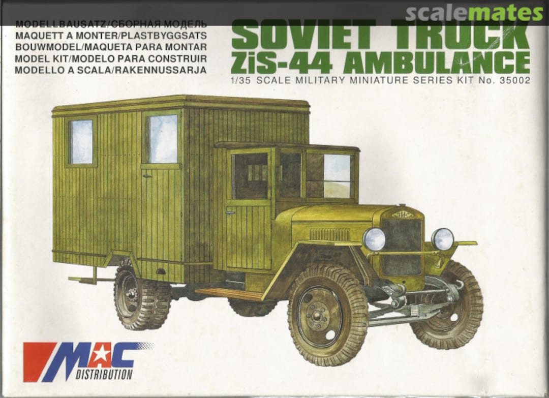 Boxart Soviet Truck ZiS-44 Ambulance 35002 MAC Distribution Boxart Soviet Truck ZiS-44 Ambulance 35002 MAC Distribution