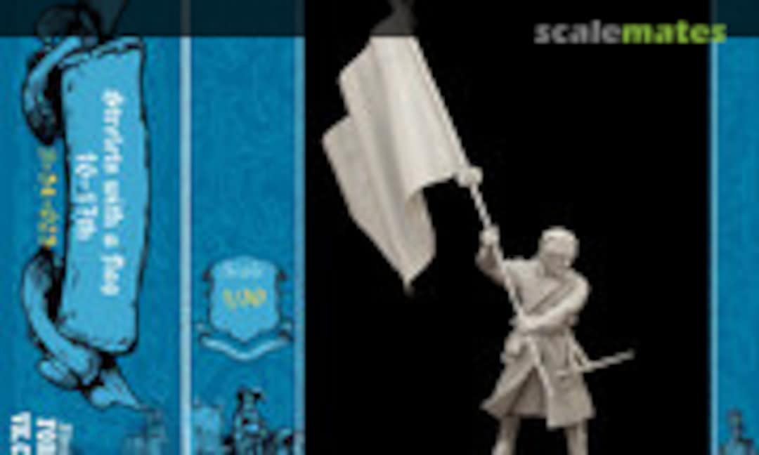 54mm Strelets with a flag (Medieval Forge Miniatures B-54-025) B-54-025