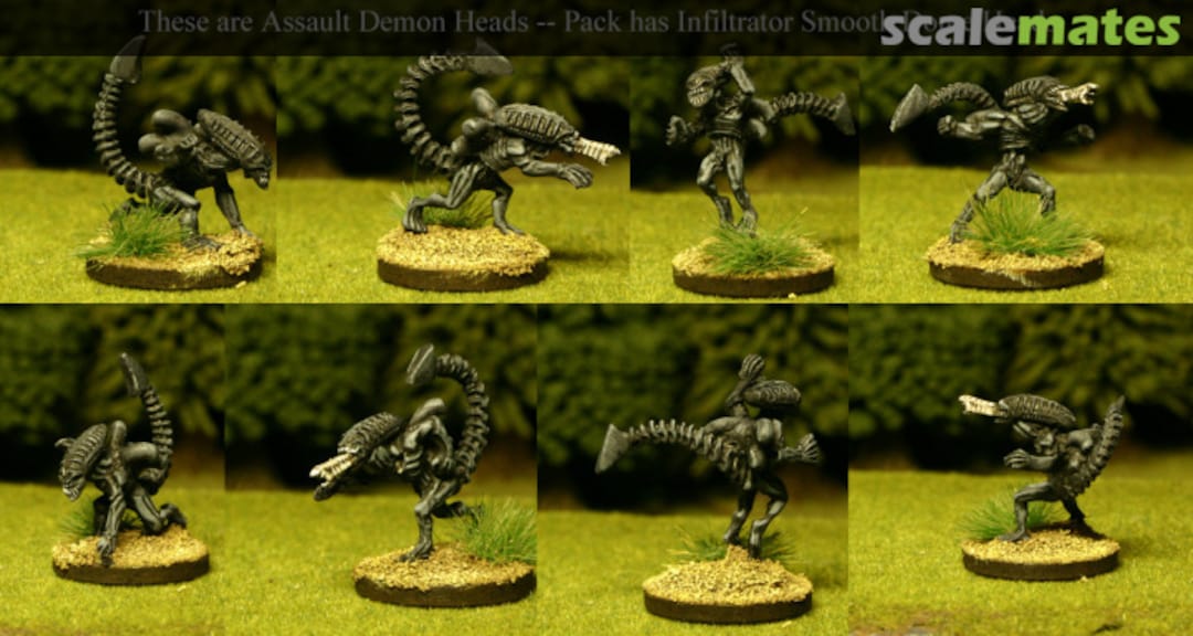 Boxart Space Demon Infiltrator Warriors, Second Pose Set TTC-903A Khurasan Miniatures