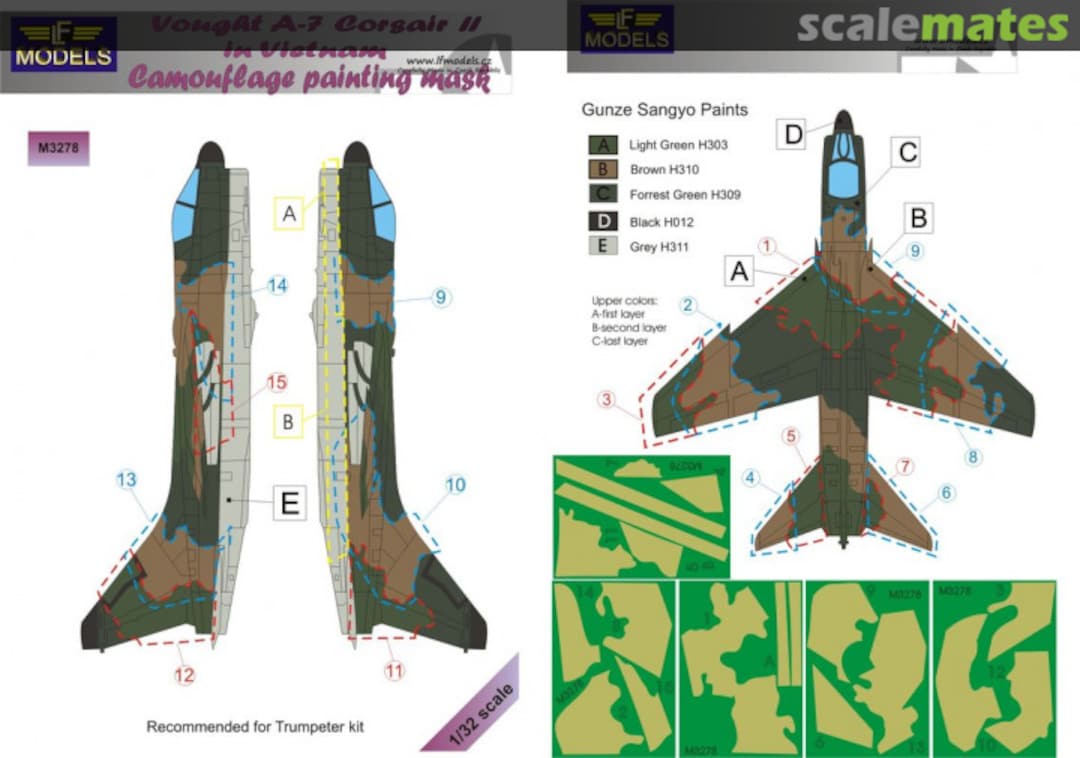 Boxart Vought A-7 Corsair II in Vietnam M3278 LF Models Boxart Vought A-7 Corsair II in Vietnam M3278 LF Models