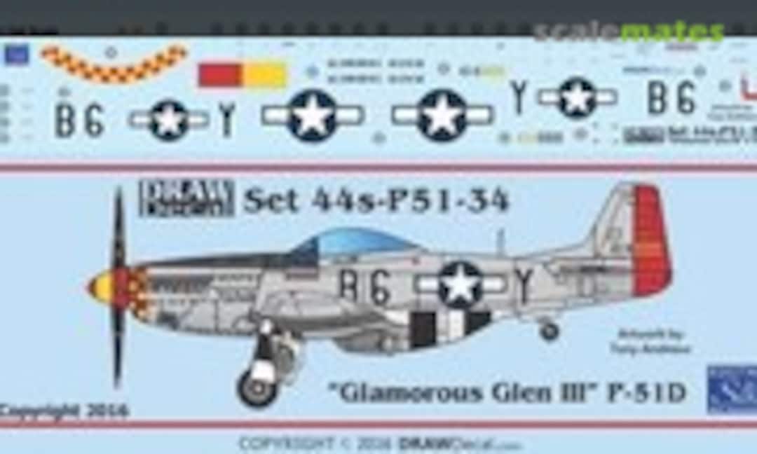1:144 P-51D “Glamorous Glen III” (Draw Decal 44-P51-34) 44-P51-34