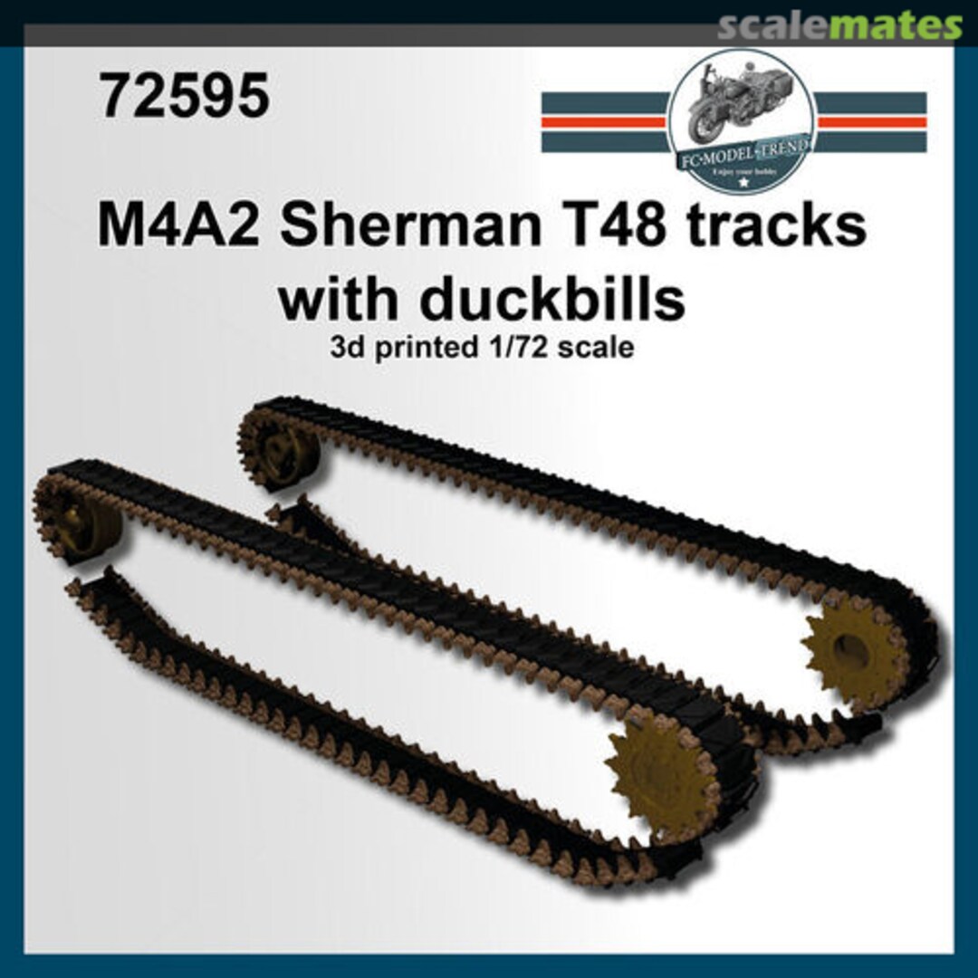Boxart M4A2 Sherman T48 tracks with duckbills (1:72) 72595 FC Model Trend Boxart M4A2 Sherman T48 tracks with duckbills (1:72) 72595 FC Model Trend