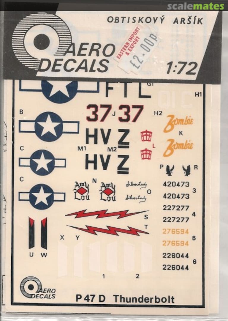 Boxart P-47D Thunderbolt 40 Aero Decals Boxart P-47D Thunderbolt 40 Aero Decals