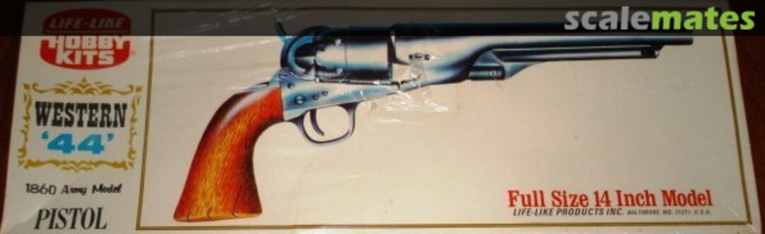 Boxart Western "44" 1860 Army Model Pistol G200-200 LIFE-LIKE Hobby Kits