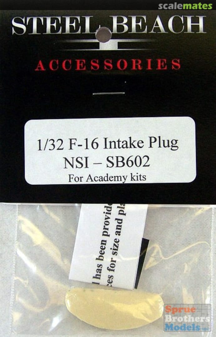 Boxart F-16 Falcon Small Mouth NSI Intake Plug 32002 Steel Beach Boxart F-16 Falcon Small Mouth NSI Intake Plug 32002 Steel Beach