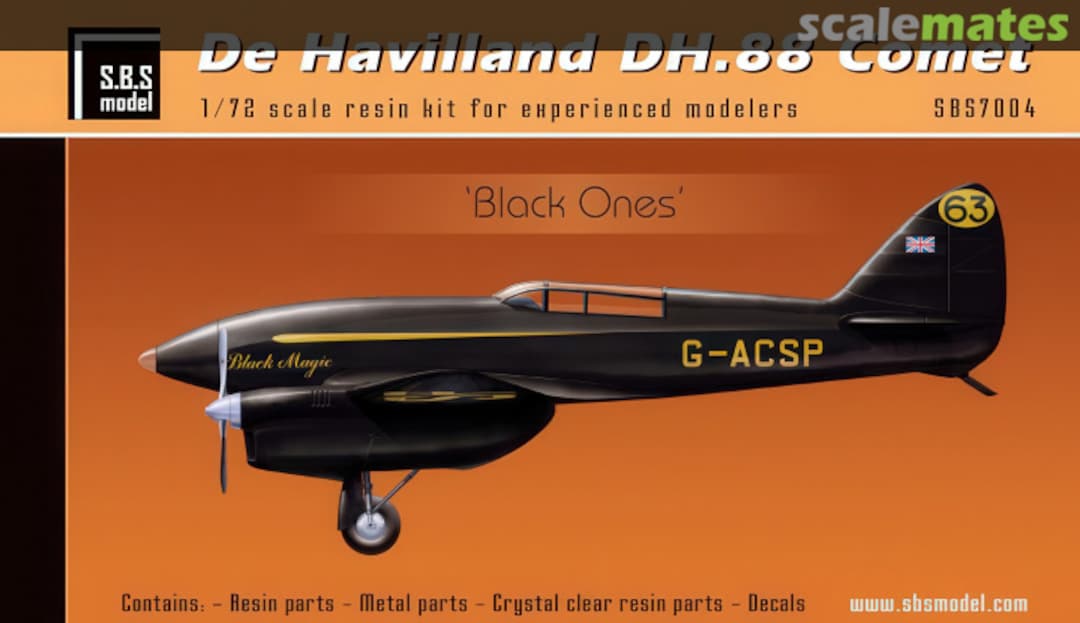 Boxart De Havilland DH.88 Comet SBS7004 SBS Model