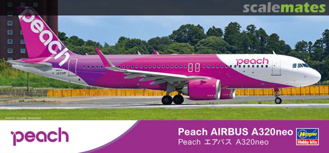 Boxart Peach Airbus A320neo 10846 Hasegawa