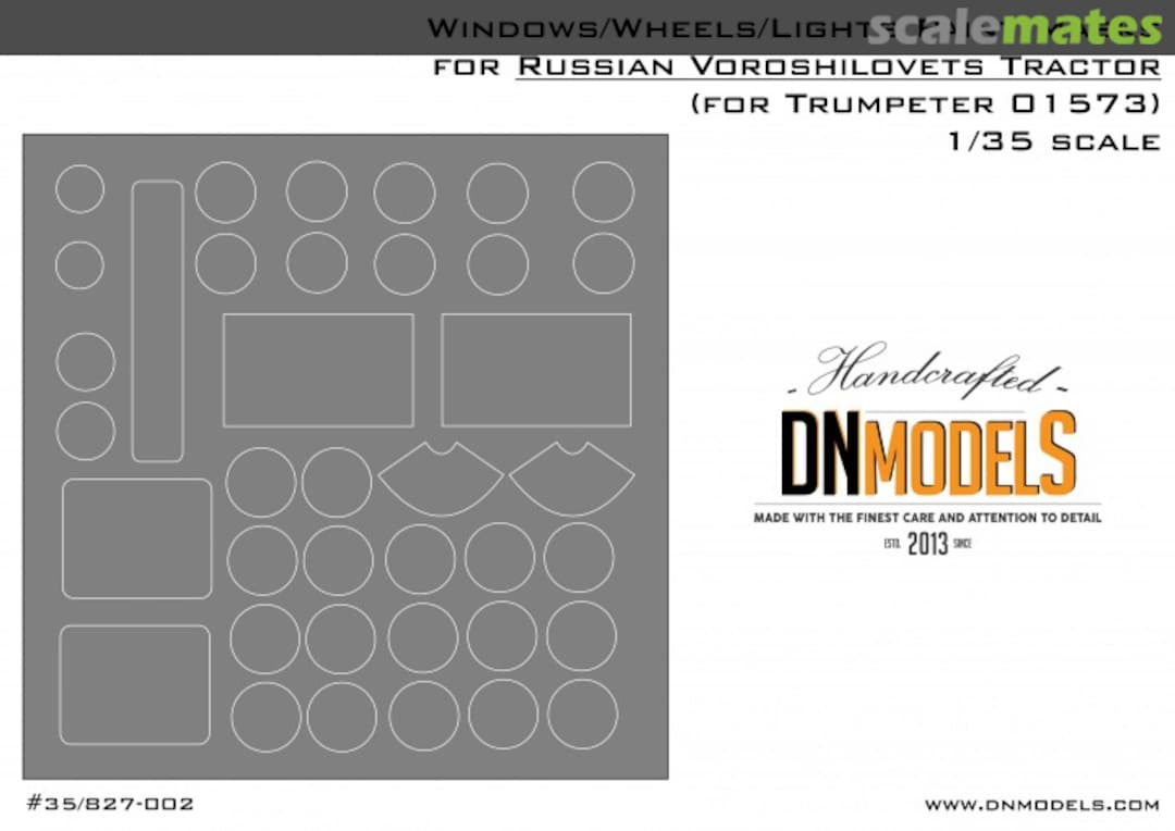 Boxart Windows/Wheels/Lights for Russian Voroshilovets Tracktor 35/827-002 DN Models Boxart Windows/Wheels/Lights for Russian Voroshilovets Tracktor 35/827-002 DN Models