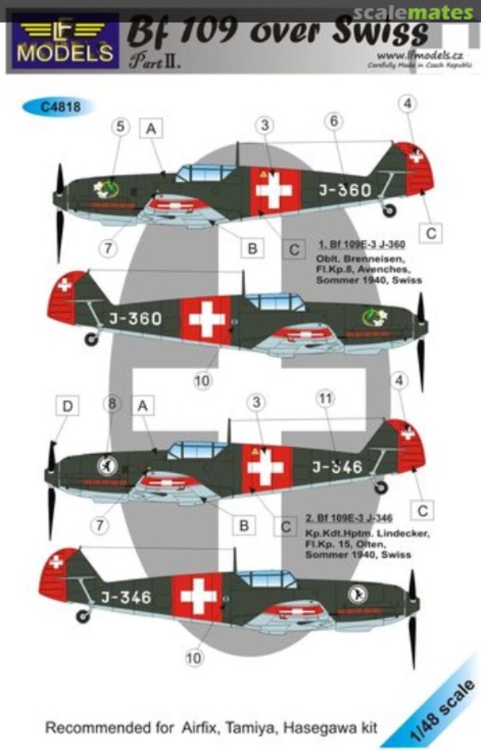 Boxart Bf 109 over Swiss Part II. (Has/Tam) C4818 LF Models