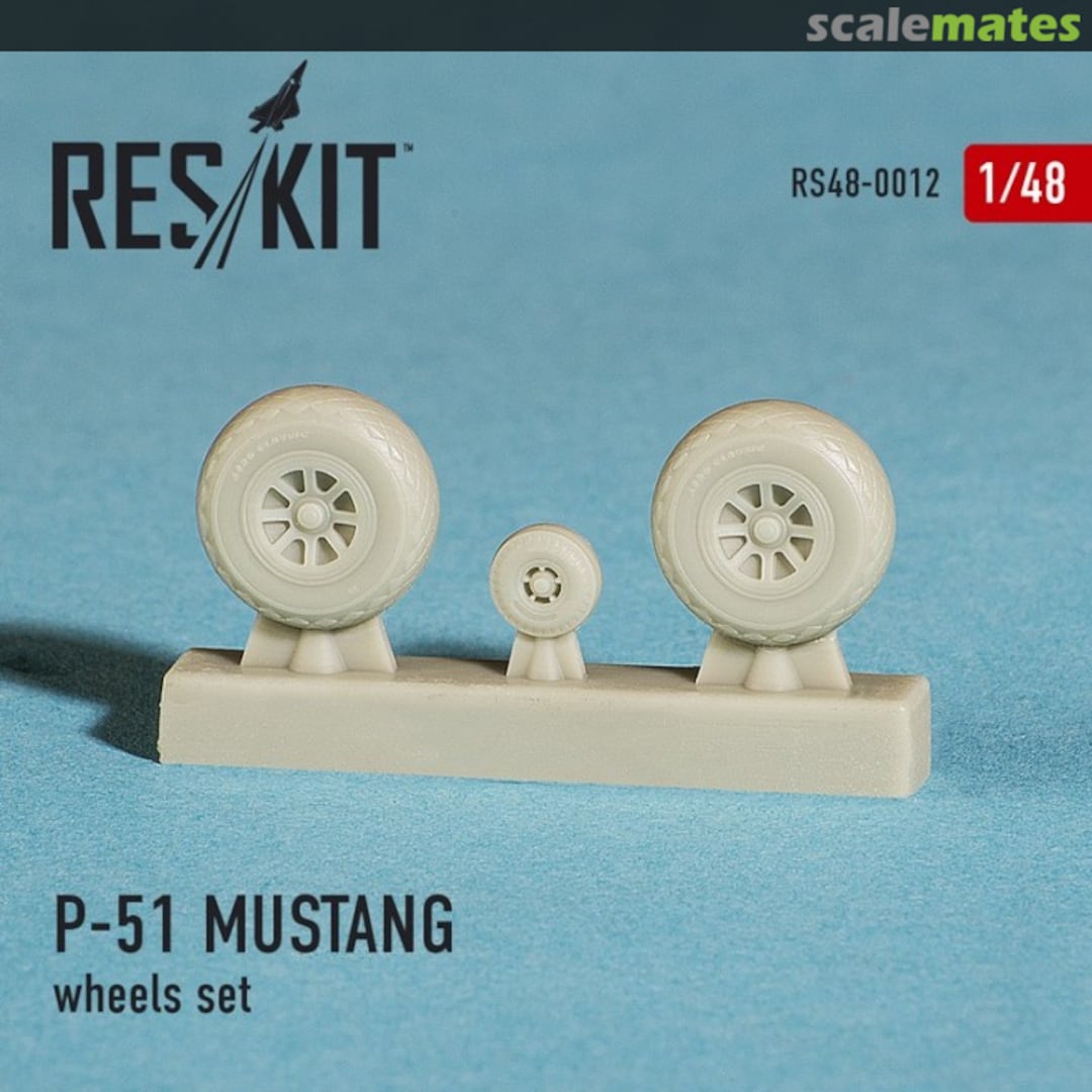 Boxart North American P-51 Mustang wheels set RS48-0012 ResKit Boxart North American P-51 Mustang wheels set RS48-0012 ResKit