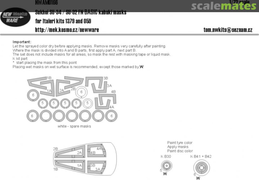 Boxart Sukhoi SU-34 / SU-32 FN BASIC kabuki masks NWAM0166 New Ware Boxart Sukhoi SU-34 / SU-32 FN BASIC kabuki masks NWAM0166 New Ware