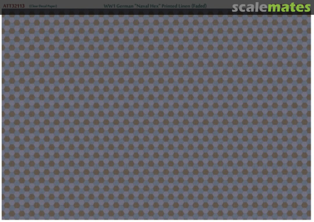 Boxart (Clear Decal Paper) WW1 German "Naval Hex" Printed Linen "Faded" ATT32113 Aviattic Boxart (Clear Decal Paper) WW1 German "Naval Hex" Printed Linen "Faded" ATT32113 Aviattic