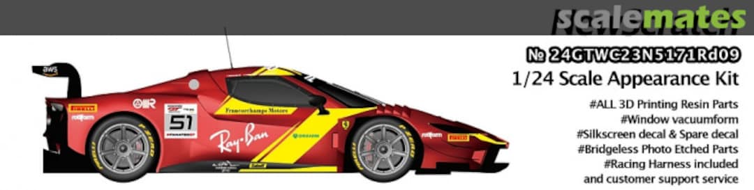 Boxart Ferrari 296 GT3 GTWC Round 9 No.51/No.71 24GTWC23N5171Rd09 NewScratch