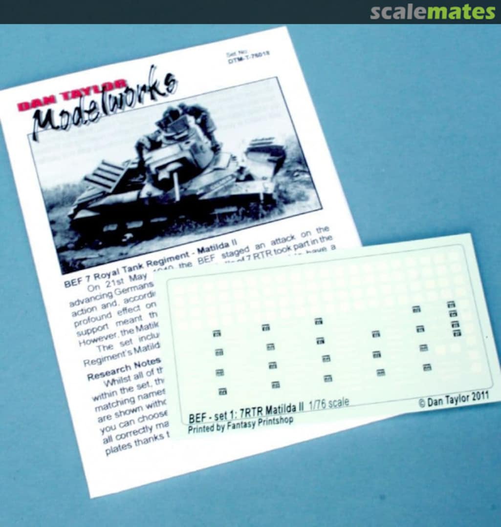 Boxart BEF Matilda II DTM-T-76018 Dan Taylor Modelworks Boxart BEF Matilda II DTM-T-76018 Dan Taylor Modelworks
