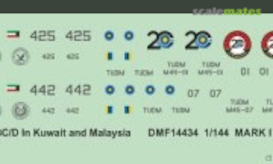 1:144 F/A-18C/D in Kuwait & Malaysia (Mark I Decals DMF14434) DMF14434