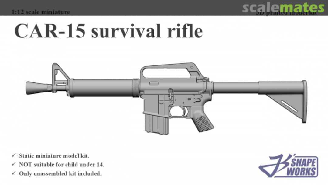 Boxart CAR-15 survival rifle JS12A031 Js' Shapeworks Boxart CAR-15 survival rifle JS12A031 Js' Shapeworks