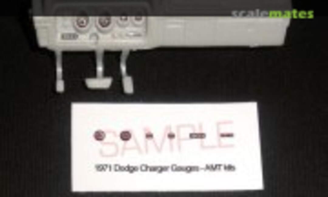1:25 1971 DODGE CHARGER GAUGE FACES (Best Model Car Parts )