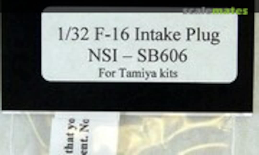 1:32 F-16 Falcon Small Mouth NSI Intake Plug (Steel Beach 32006) 32006