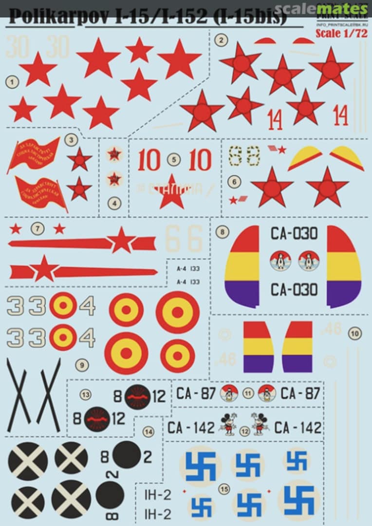 Contents Polikarpov I-15/I-152 ( I-15bis) 72-177 Print Scale Contents Polikarpov I-15/I-152 ( I-15bis) 72-177 Print Scale