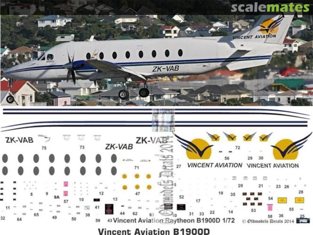 Boxart Vincent Aviation B1900D OMD0237 Oldmodels Decals Boxart Vincent Aviation B1900D OMD0237 Oldmodels Decals