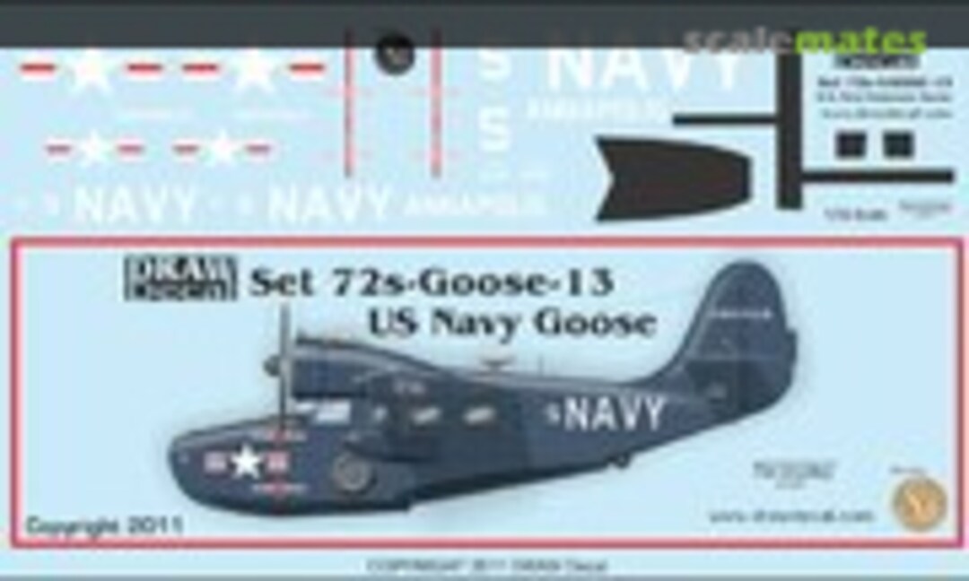 1:72 Grumman JRF-5 Goose (Draw Decal 72-Goose-13) 72-Goose-13