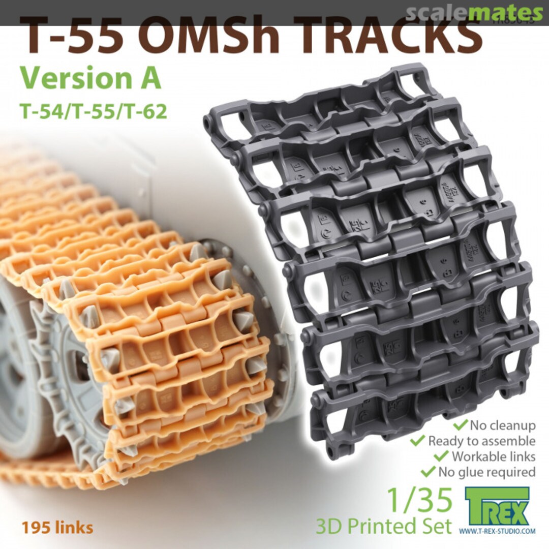 Boxart T-55 OMSh Tracks Version A TR85043 T-Rex Studio Boxart T-55 OMSh Tracks Version A TR85043 T-Rex Studio