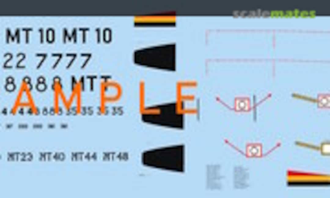 1:72 Fouga Magister standard (Stropdecal )