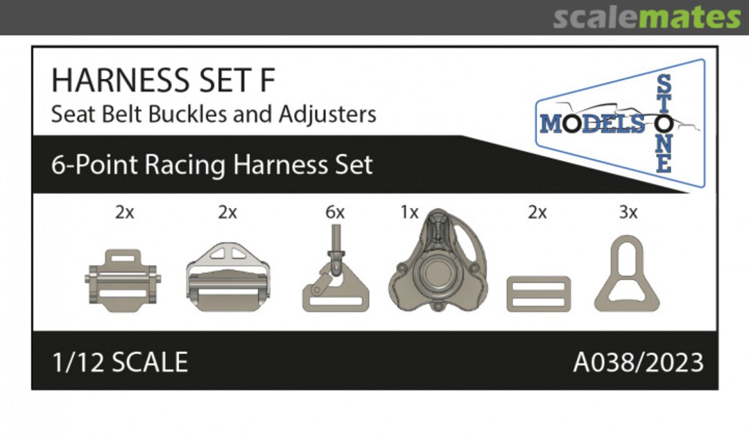 Boxart Harness Set F - 6-Point Racing Harness Set A038/2023 Stone Models Boxart Harness Set F - 6-Point Racing Harness Set A038/2023 Stone Models