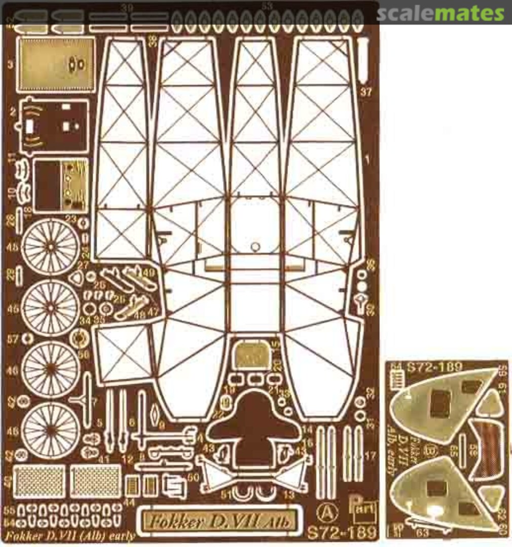 Boxart Fokker D.VII (Alb) early S72-189 Part
