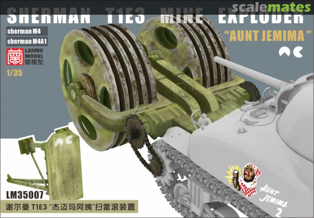 Boxart Sherman T1E3 Mine Exploder “Aunt Jemima” LM35007 LANMO Model Boxart Sherman T1E3 Mine Exploder “Aunt Jemima” LM35007 LANMO Model