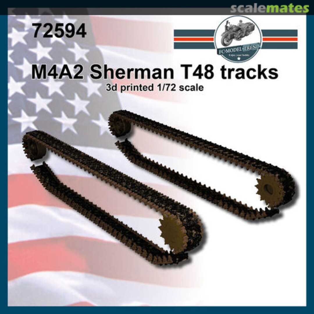 Boxart M4A2 Sherman T48 tracks (1:72) 72594 FC Model Trend