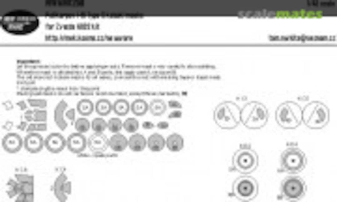 1:48 Polikaropv I-16 Type 5 kabuki masks (New Ware NWAM1268) NWAM1268