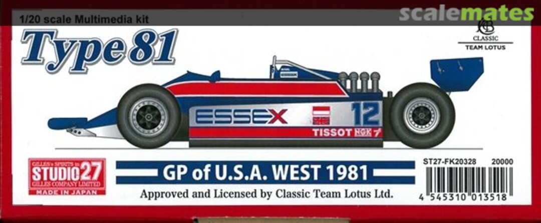 Boxart Lotus Type 81 ST27-FK20328 Studio27 Boxart Lotus Type 81 ST27-FK20328 Studio27