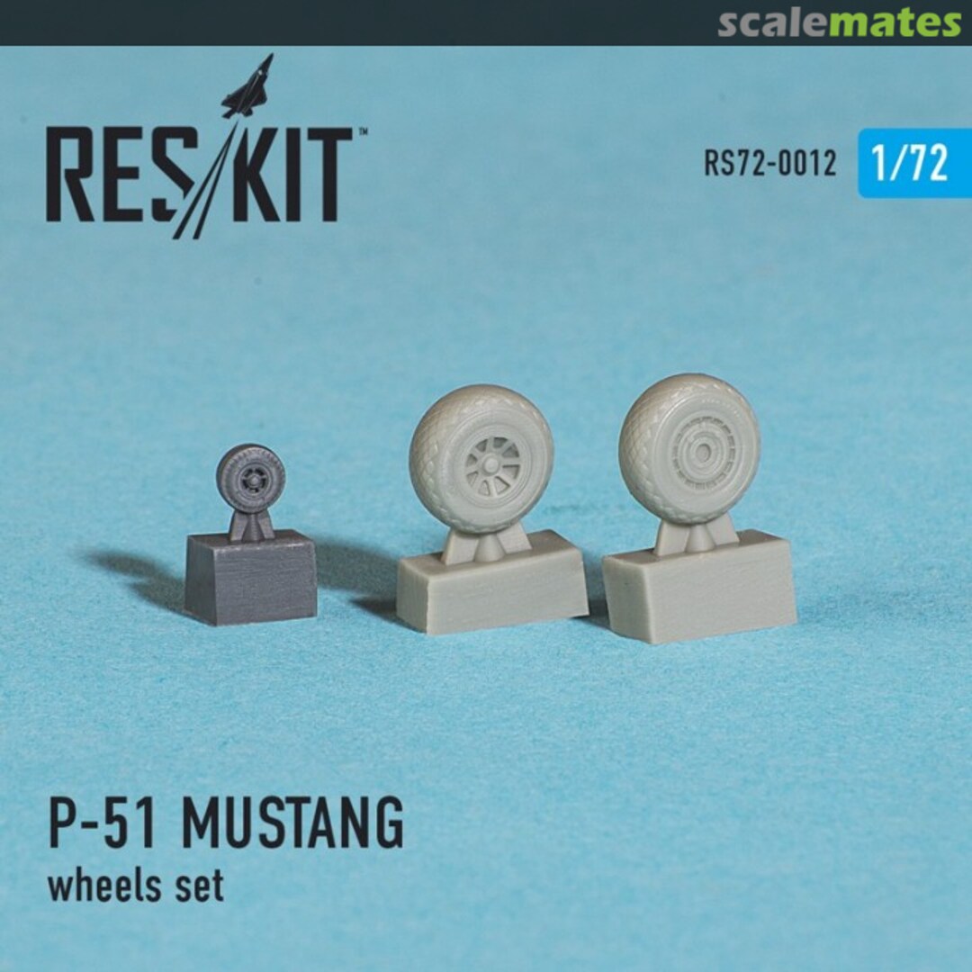 Boxart North American P-51 Mustang wheels set RS72-0012 ResKit Boxart North American P-51 Mustang wheels set RS72-0012 ResKit