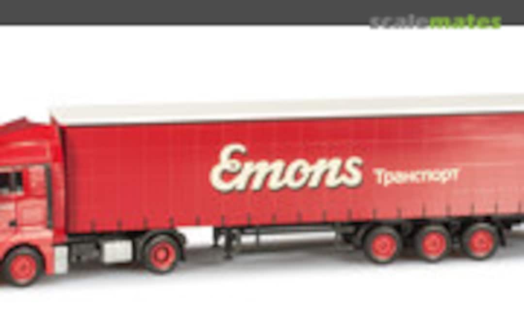MAN TGX XLX Gardinenplanen-Sattelzug &quot;Emons Russland&quot; (RUS) (Herpa 303330)