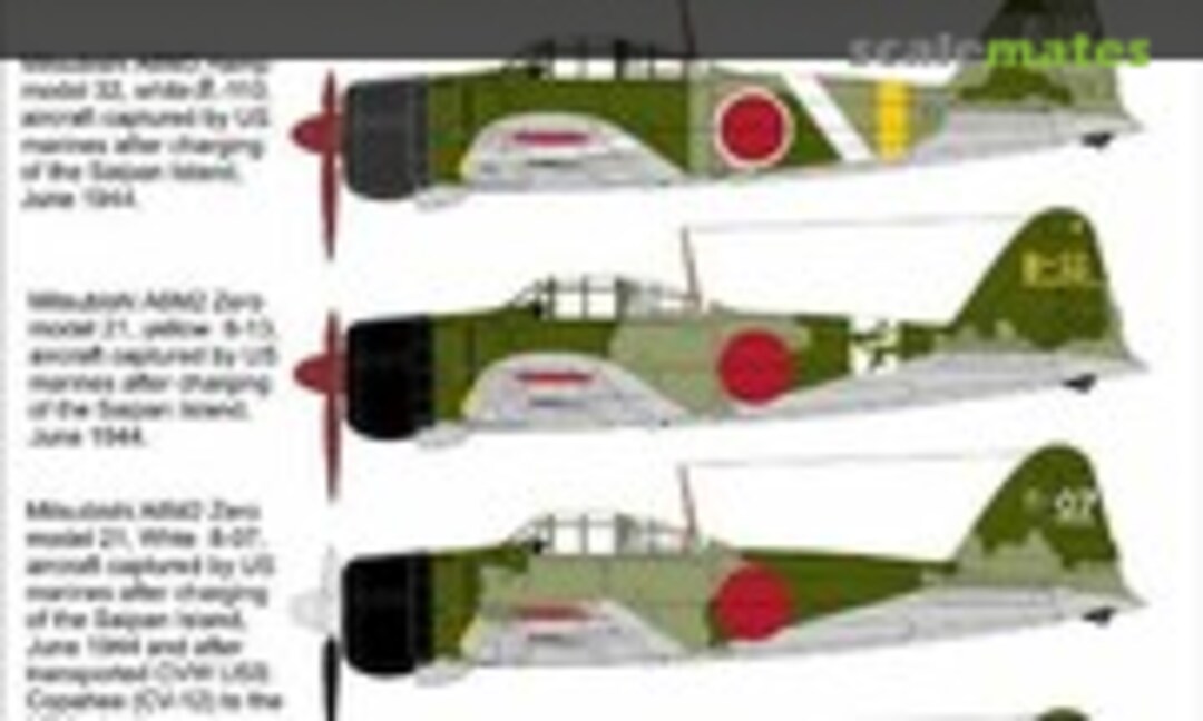 1:72 Mitsubishi A6M2 'Zero' over Saipan, Part 1 (H-Models Decals HMD72074) HMD72074