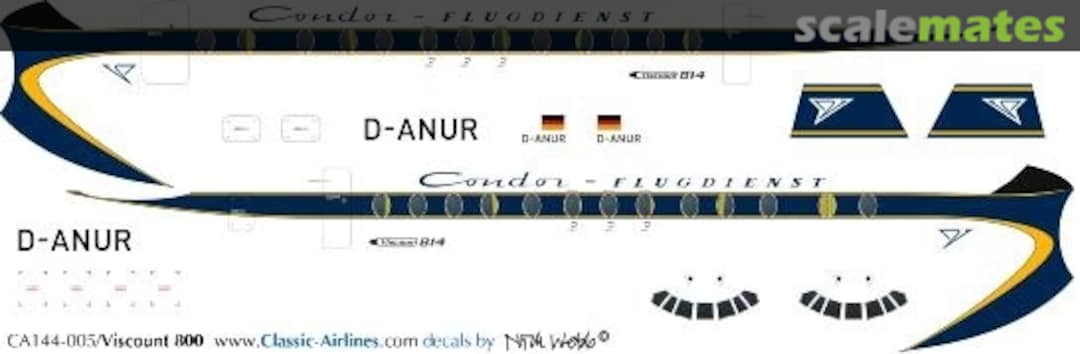 Boxart Condor Viscount 800 delivery CA144-005 Classic Airlines Boxart Condor Viscount 800 delivery CA144-005 Classic Airlines