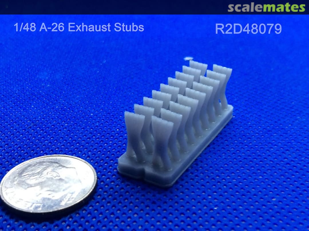 Boxart A-26 Invader Exhaust Stub Upgrade R2D48079 RESIN2detail Boxart A-26 Invader Exhaust Stub Upgrade R2D48079 RESIN2detail