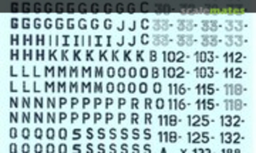 1:48 Dassault Mirage F.1 & 2000 Identification Codes (Berna Decals 4870) 4870