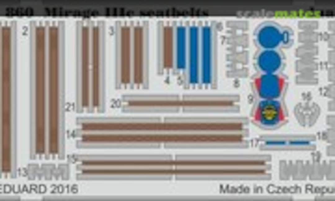 1:32 Dassault Mirage IIIc - PE Seatbelts (Eduard 32860)